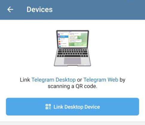 devices on telegram app