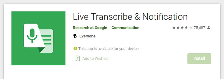 google live transcribe دانلود اپلیکیشن