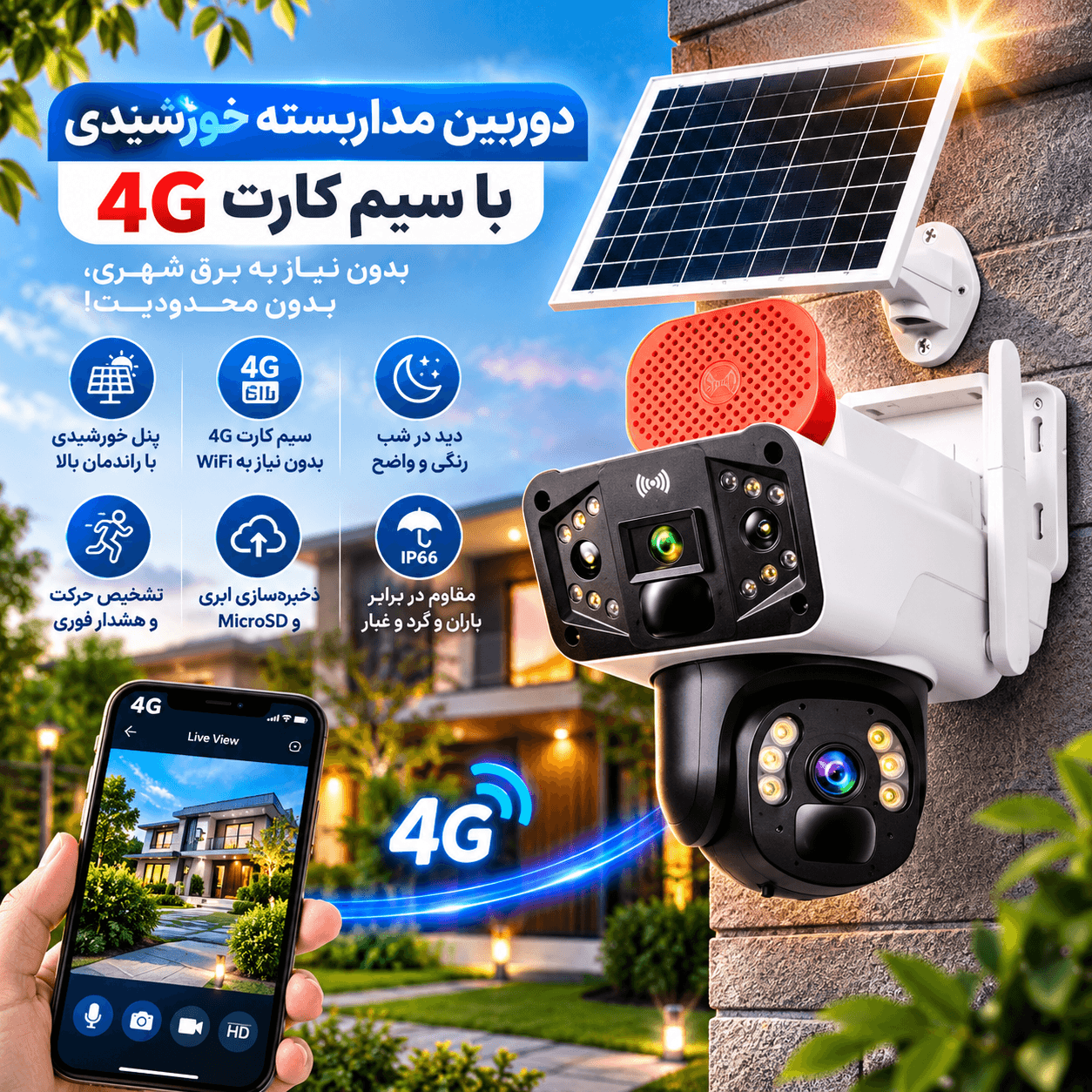 دوربین مینی اسپیددام دو لنزه سولار سیمکارتی Okam TP33 1 cdb79c5e 3d85 48b3 803d ca00cca14736 1